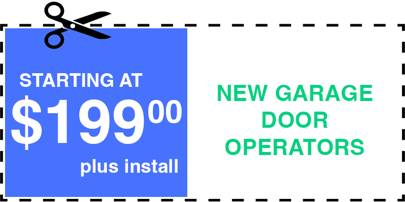 199 new garage door operators