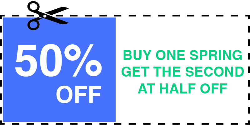 HALF OFF GARAGE SPRING
